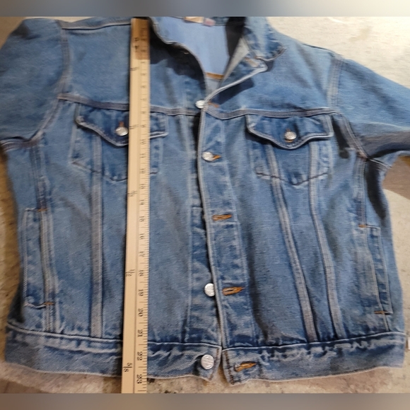 Vintage Harley Davidson Logo Denim Button Jean Jacket Unisex Men's Medium - Picture 12 of 13